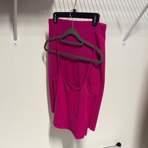 Express Vibrant Pink Skirt Set